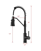 Flynama Pull out Touchless Single Handle Kitchen Faucet with MotionSense In Black