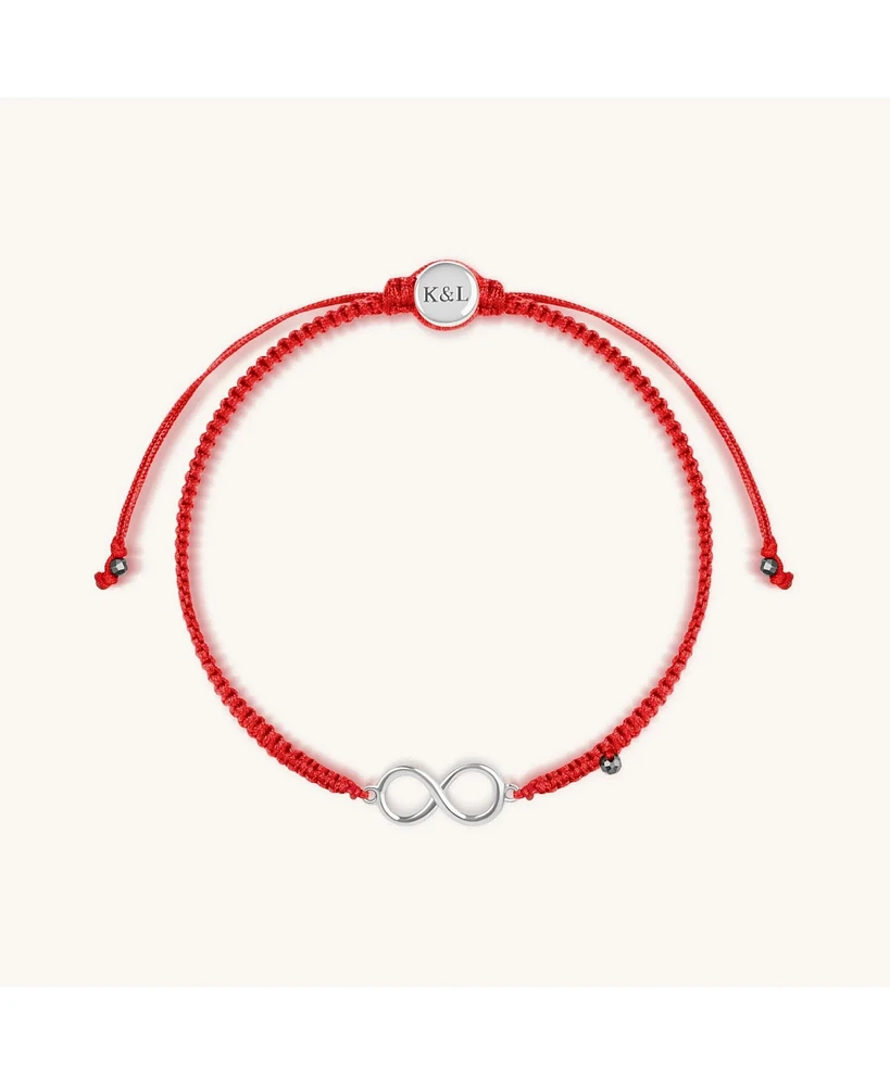 Karma and Luck Endless Bliss - Red String Infinity Charm Bracelet