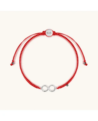 Karma and Luck Endless Bliss - Red String Infinity Charm Bracelet