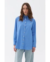 Nocturne Women's Oversized Button-Up Shirt