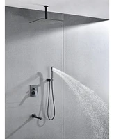 Streamdale Furniture Ceiling Mounted Shower System Combo Set With Handheld And 16" Shower Head