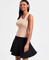 Bar Iii Women's Asymmetrical Cutout Sweater Tank, Exclusively at Macy's