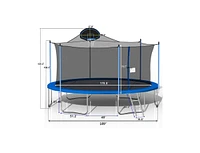 Streamdale Furniture 16FT Trampoline(Blue) With Board, Metal