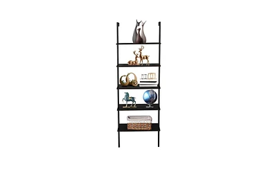 Slickblue Industrial 5-Tier Modern Ladder Shelf for Home and Office