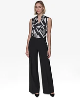 Karl Lagerfeld Paris Women's Sailor Wide-Leg Pants