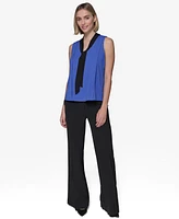 Karl Lagerfeld Paris Women's Tie-Neck Blouse