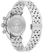 Versace Unisex Swiss Chronograph Hellenyium Stainless Steel Bracelet Watch 40mm