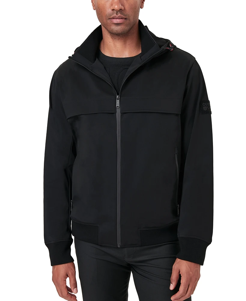 Outdoor United Men's Water-Resistant Hooded Soft-Shell Jacket