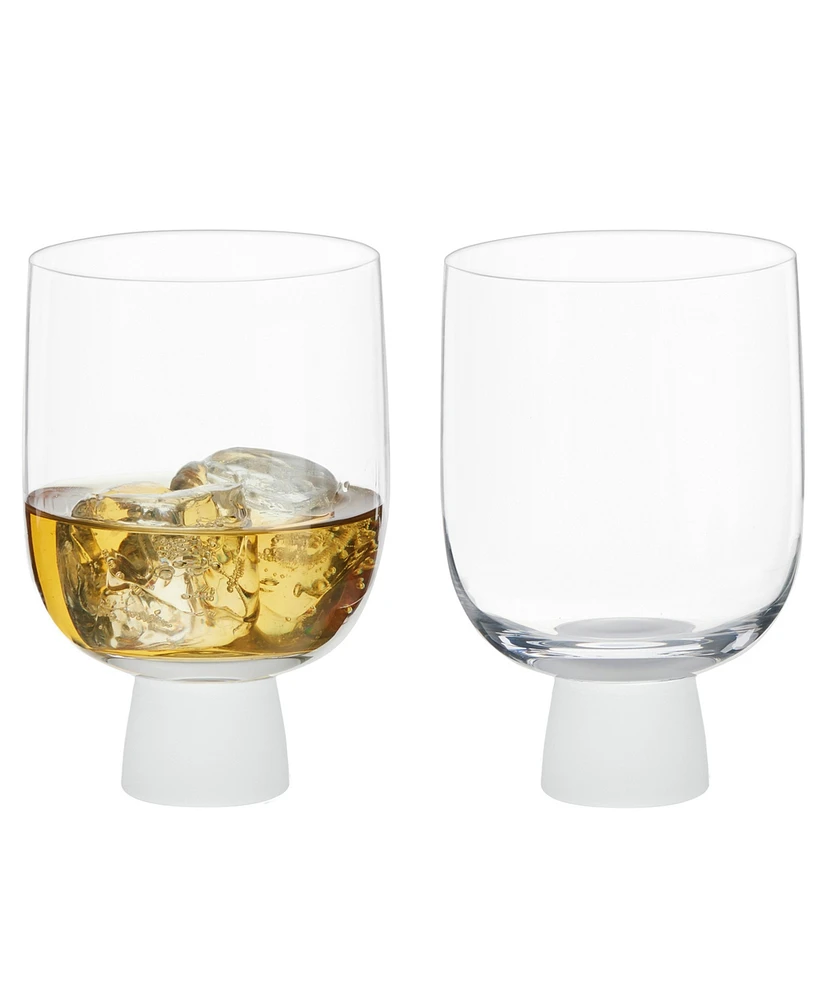 Anton Studio Designs Oslo Double Old Fashioned Tumblers Frost, Set of 2