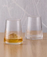 Anton Studio Designs Empire Clear Double Old Fashioned Tumblers, Set of 2