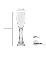 Anton Studio Designs Manhattan Champagne Flutes, Set of 2