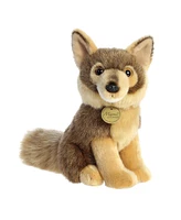 Aurora Medium Coyote Miyoni Realistic Plush Toy Brown 9.5"