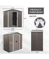 Streamdale Furniture 8FT X 4FT Outdoor Metal Storage Shed