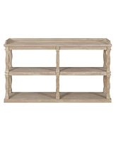 Streamdale Furniture Elegant 3-Tier Console Table with Ample Storage and Artistic Design