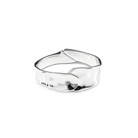 UNOde50 Rigid Sterling Silver Overlapping Waves Bracelet