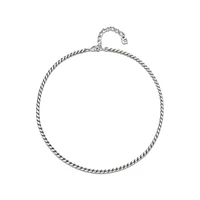 UNOde50 Sterling Silver Metal Braided Chain Shape Necklace