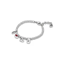 UNOde50 Sterling Silver Metal Clad Multiple Charms Bracelet