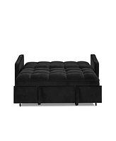 Streamdale Furniture Loveseat with Pull-out Bed, Adjustable Back & Pocket Arms