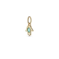 UNOde50 Hand Shape Metal Alloy Charm with Murano Crystal