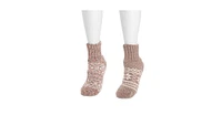 Muk Luks Women's 2 pack Chenille Cabin Socks