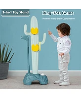 Gouun 3-in-1 Cactus Toy Stand Sports Activity Center with Golf and Ring-Toss