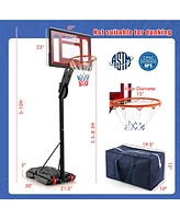 Gouun Basketball Hoop with 5-10 Feet Adjustable Height for Indoor Outdoor