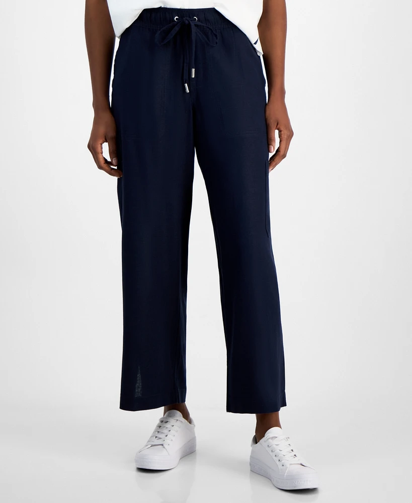 Nautica Jeans Women's Wide-Leg Drawstring Cargo Pants