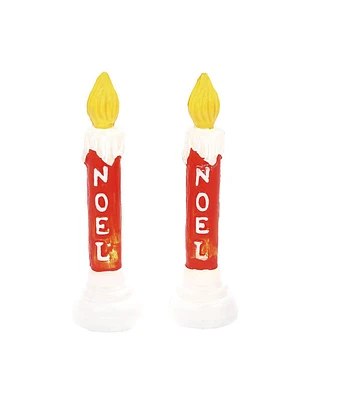 Department 56 Blow Mold Candle Set of 2 Village Accessory