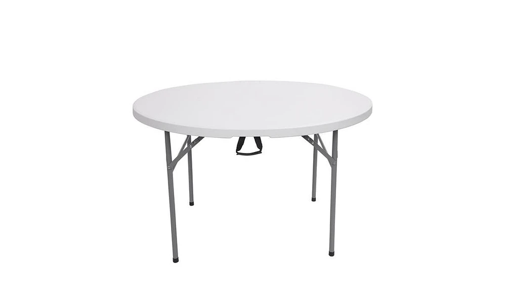 Slickblue 48-Inch Round Folding Utility Table for Outdoor Use