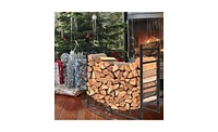 Slickblue 33" Powder-Coated Firewood Holder – Durable Storage Solution for Indoor and Outdoor Use