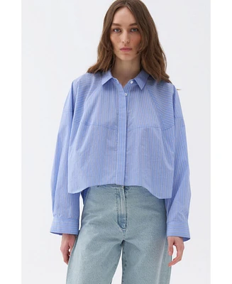 Nocturne Women's Oversized Button-Up Shirt