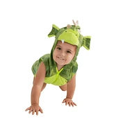 Dress Up America Green Dragon Hooded Romper Costume