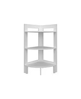 Depot E-Shop Akutan Side Table with 3 Shelves, 3 Legs, White