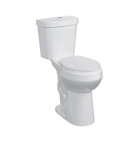 gaomon Two-Piece Elongated Toilet - 19" Bowl Height, Standard Seat Included,Top Double Button