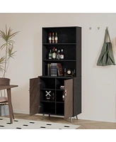 Slickblue Accent Storage Cabinet with Doors Versatile Bar and Buffet Cabinet for Living Room, Hallway, and Kitchen