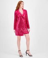 Rachel Roy Women's Griffith Sequin Tuxedo Mini Dress