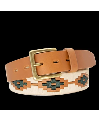 La Matera Men's Cazador Polo Belt Tan