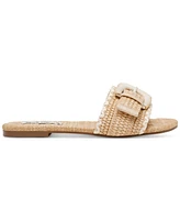 Steve Madden Women's Merla Raffia Buckle Slide Sandals