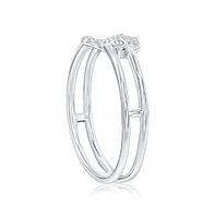 Simona Sterling Silver Open Cz Heart Ring