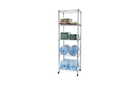 Slickblue 5-Tier Nsf Heavy Duty Adjustable Storage Metal Rack with Wheels & Shelf Liners