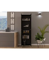 Pantry Cabinet with Five Interior Shelves, White