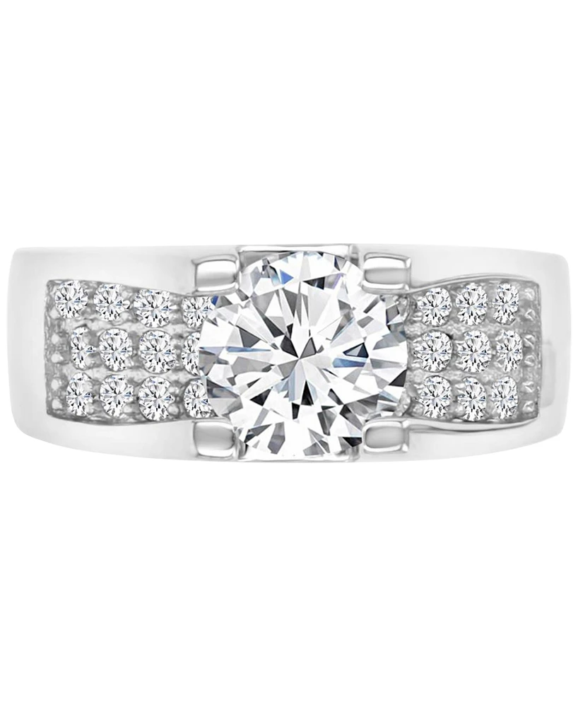 Cubic Zirconia Sterling Silver Ring, Exclusively at Macy's