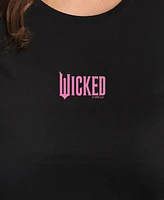 Hybrid Apparel Plus Wicked Elphaba Pink Logo Graphic Tee