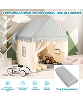 Hongge Kids Large Play Castle Fairy Tent with Mat