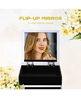 Byootique Makeup Train Case Cosmetic Organizer w/ Mirror Artist Grace ForgetMeNot