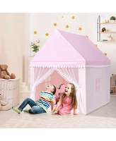 Hongge Kids Play Tent Large Playhouse Children Play Castle Fairy Tent Gift with Mat