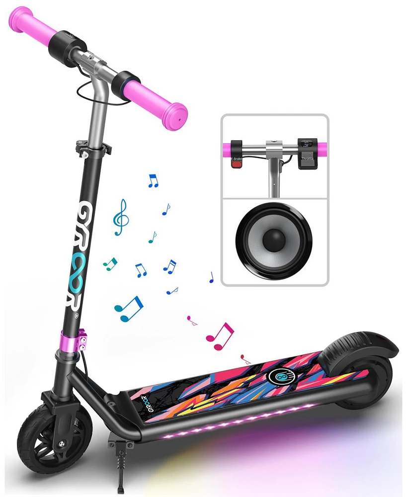 Gyroor H30 Max Electric Scooter for Kids Ages 8-12, 150W Powerful Motor, Bluetooth Music, Dual Brake System, Adjustable Height and Speed, Best Gifts f