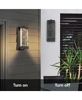 Flynama 1-Light Matte Black not Motion Sensing Led Outdoor Hardwired Wall Lantern Sconce with No Bulbs Included