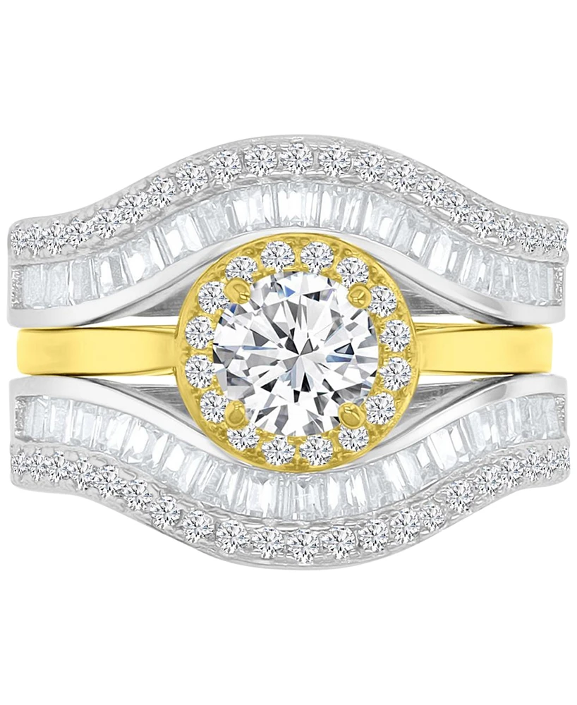 Cubic Zirconia Two-Tone Ring, Exclusively at Macy's