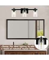 Flynama Vanity light 4.33-in 3-Light Matte Bronze Industrial Vanity Light